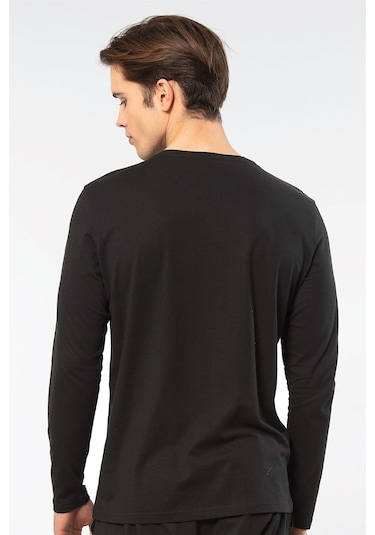 Cacharel Erkek Modal Pamuk Bisiklet Yaka T-shirt 2242/siyah Siyah