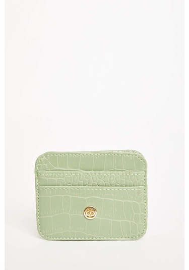 Defacto Kadın Suni Deri Croco Kartlık W2526AZNSTR307 Turkuaz