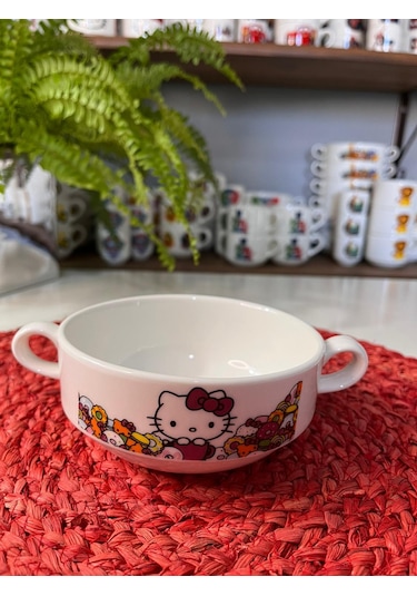 6 Parça Hello Kitty Model Çocuk Yemek Takımı Beslenme Seti Çok Renkli