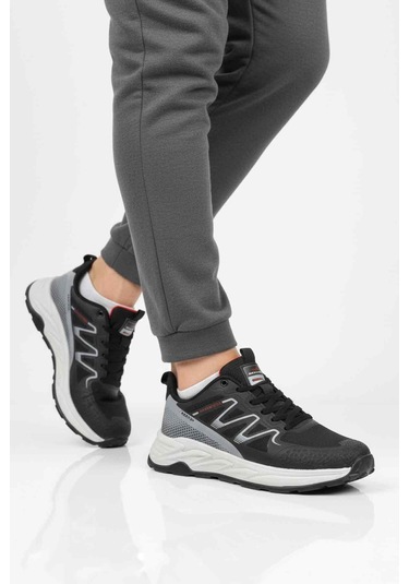 Siyah Buz Bağcıklı Erkek Spor Ayakkabı Bst-2002 M Siyah-buz