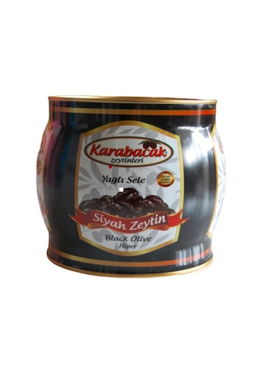 Karabacak Hiper Yağlı Sele Siyah Zeytin Teneke 2 KG