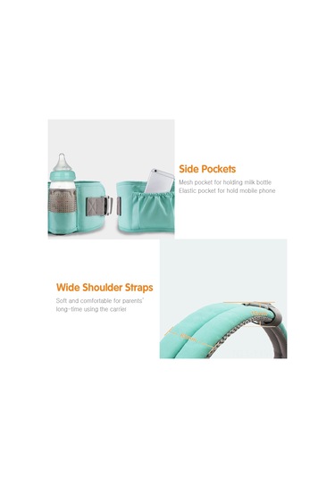 Geeksen Yenidoğan Bebek Taşıyıcı - Ergonomik Kalça Desteği, 360 Güvenlik, 0-36 Ay