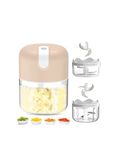 Maiyame Elektrikli Mini Gıda Kırıcı 250ml - Usb Şarjlı 30w, 304 Paslanmaz Çelik Bıçak, Sarımsak-baharat-kıyma Hızlı Ezer, Kolay Temizlenir Diğer