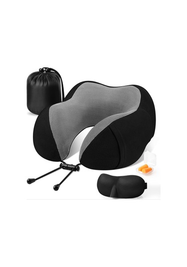 Monyee Yolculuk Boyun Yastığı, Hafıza Köpük, U-kalpli, Ayarlanabilir, Nefes Alıcı Kumaş, Uçak-araba-ofis-ev Kullanıma Uygun Diğer