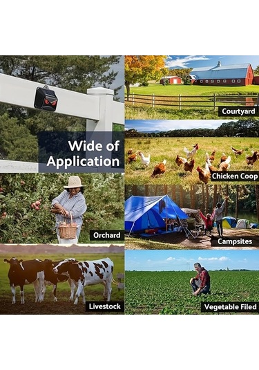 Motion003 Goxawee Siyah 2 Adet Güneş Enerjili Hayvan Kovucu Led Işıklı Kemirgen Savunucu Bahçe Çiftlik Koruma