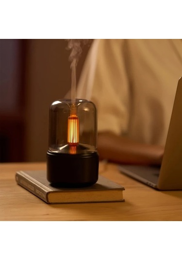 Techbloom Senbowe Taşınabilir Usb Nemlendirici Ve Mum Aromaterapi Black 406oz Sessiz Otomatik Kapanma Kompakt Tasarım