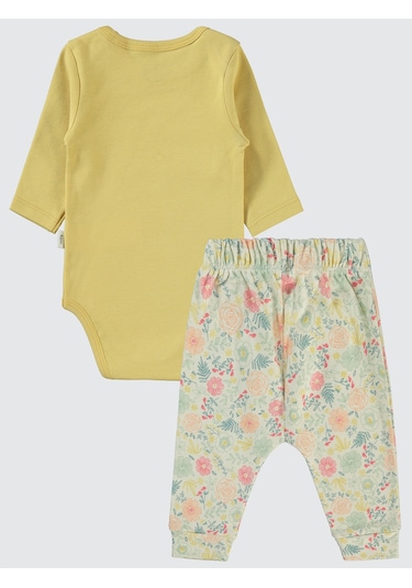 Civil Baby Kız Bebek 3'lü Takım 6-18 Ay Hardal Hardal