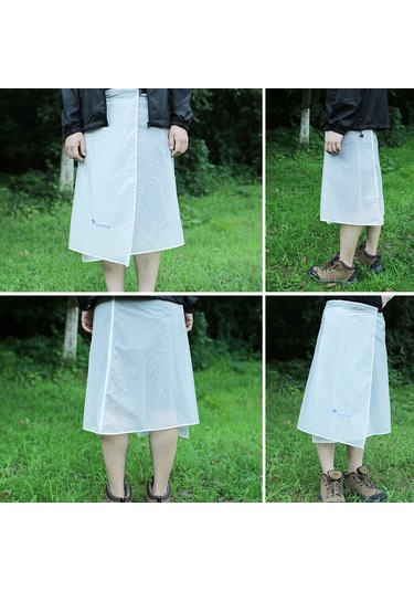 Aubyhe Halka Ayarlanabilir Bel Bantlı Su Geçirmez Outdoor Etek - Mavi Dağa Çıkma, Kamp İçin Mavi