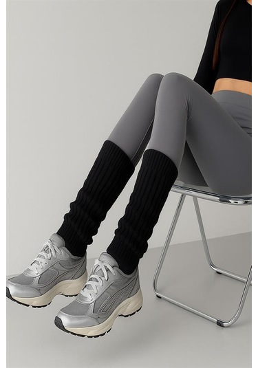 2 Adet Basic Kalın Pamuk Karışımlı Tozluk Siyah