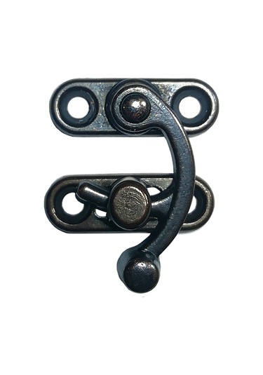 Küçük Yay Gözü Kancalı Kilit Oksit 10 adet Kutu Sandık ve Kapak Klipsi 20x24 mm