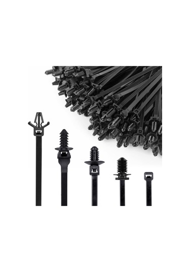 160pcs Evrensel Push Montaj Kablosu Zip Kravat Arabalarla Uyumlu Tekne Römorku Polaris Utv