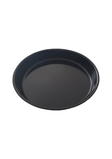 Emaye Yuvarlak Siyah Tepsi Fırın Tepsisi 33 Cm 5 Cm Siyah