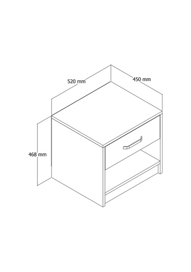 3622 Grande Tek Çekmeceli Komodin Sepet