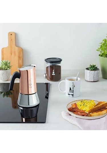4 Fincan Kapasiteli Ocak Üstü Espresso Pişirici - Paslanmaz Çelik