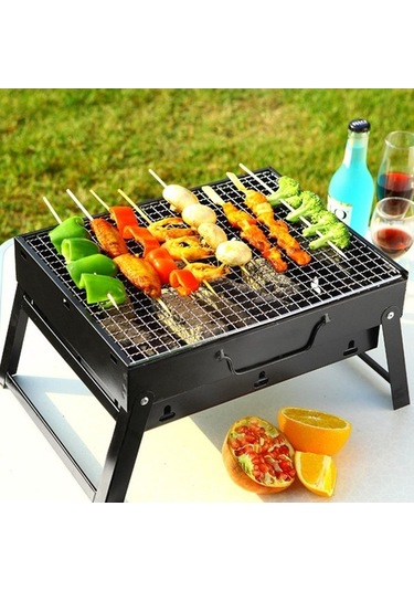 Prestigegoods Kampı Piknik Kömür Izgara 13.8x10.6x7.9in Çok Renkli Çok Renkli