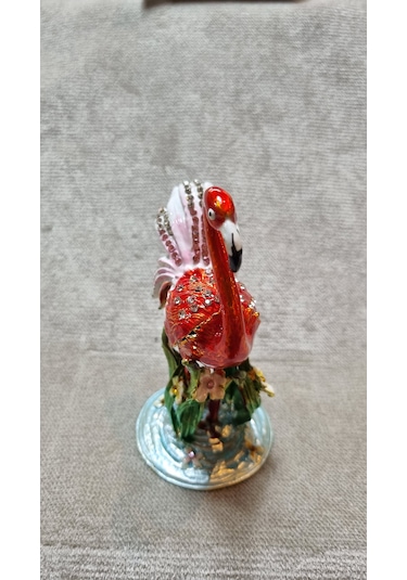 Zirkon Taşlı Flamingo Kutu Biblo 001