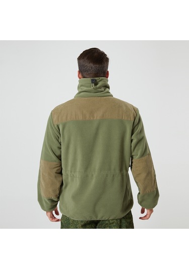 Erkekler İçin Rüzgar Geçirmez Ve Sıcak Polar Ceket/mont Yeşil