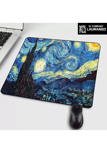 Küçük Mouse Pad Karikatür Van Gogh İllüstrasyon Pc Oyuncu Dolabı Klavye Masa Matı Bilgisayar Oyun Aksesuarları Mousepad Anime Matları Zy003225 18x22cm