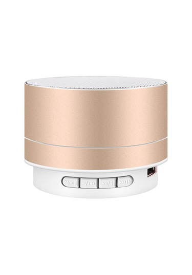 Youtek Mini Bluetooth Hoparlör, 7 Renkli Işıklı, 10m Kablosuz, Tf Kart/disk Desteği, Taşınabilir Outdoor Müzik Hoparlörü Altın