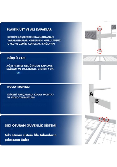 Aksviva Milan Tek Kişilik Ferforje Karyola