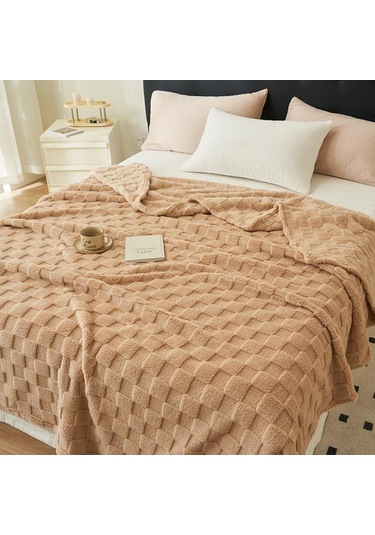 Kahve Yatak Battaniyeleri Yumuşak Rahat Rahat Katı Siyah Kadife Atmak Battaniye Kanepe Taşınabilir Seyahat Flanel Battaniye Kapağı 100 150cm