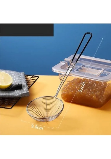 Wezone Büyük Boy Siyah 10cm Çelik Filtre Kaşık -火锅 Ve İçeceklerde Filtreleme, Damakları Kopartma, Akıtma İşlevi Diğer