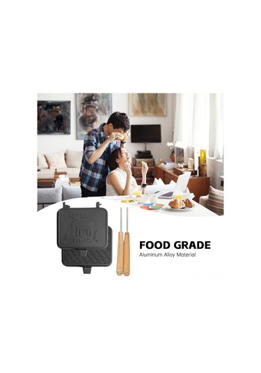 Yifomall Çift Taraflı Isıtmalı, Takoçulu Ve Yıkanabilir Tost Makinesi - Mutfak Ve Kamp İçin Hamur Pişirici Çok Renkli