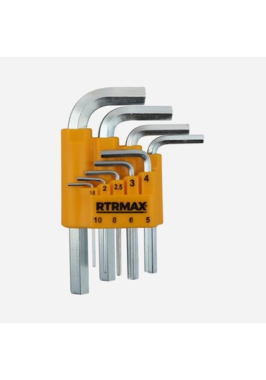 Rh03851 Hex Kısa Allen Anahtar Takımı - 9 Parça