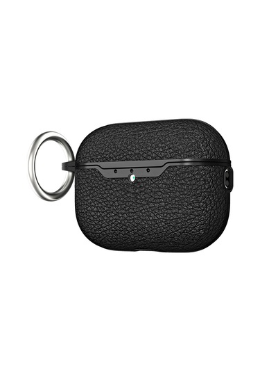 Apple Airpods Pro 3 Kılıf Deri Tarzı Silikon Case 03 Siyah