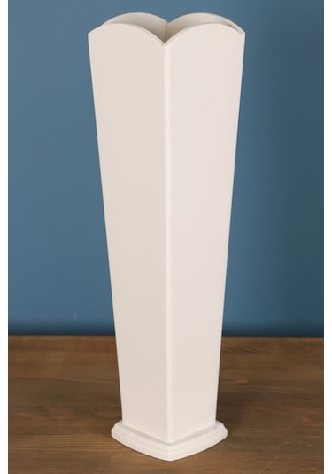 55 Cm Ahşap Vazo Martı Model Beyaz