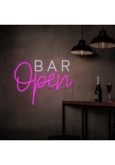 Twins Led Open Bar Yazılı Neon Tabela Pembe Model:model:60093366 Pembe