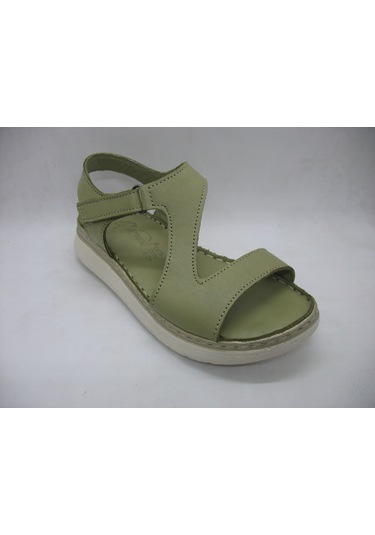 Piarmoni 494 Yeşil Deri,anatomik Taban Sandalet 31-36 Yeşil