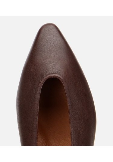 Hotiç Kadın Deri Acı Kahverengi Sivri Burunlu Babet 01ayh312460a480 01ayh312460a480 Kahverengi