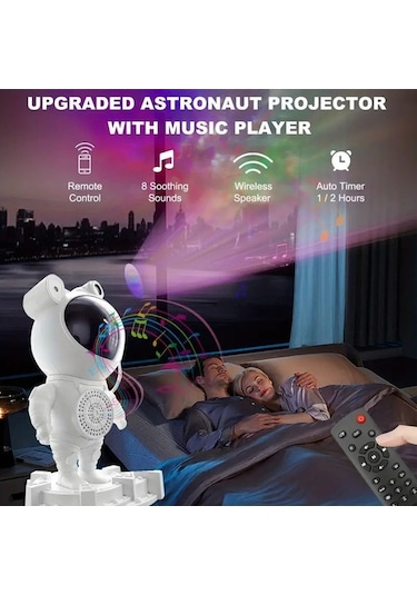 Artfulabode Bluetooth Yıldız Projeksiyon Lambası - 8 Müzikli, Zamanlayıcılı Gece Aydınlatma