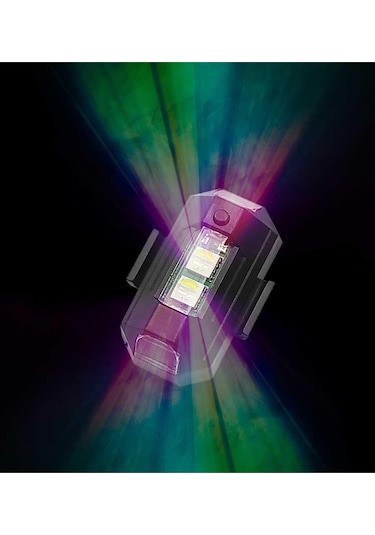 Space24 Sp103 Şarjlı 7 Renkli Led Flaşör Siyah