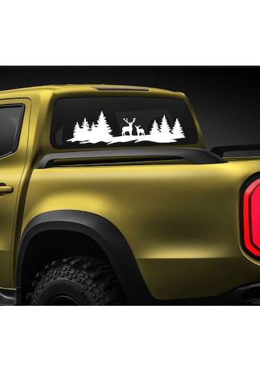 Avcı Kamp Doğa Sticker - 4x4 Off Road Adventure Kamp Sticker - 00046 30x8 Cm