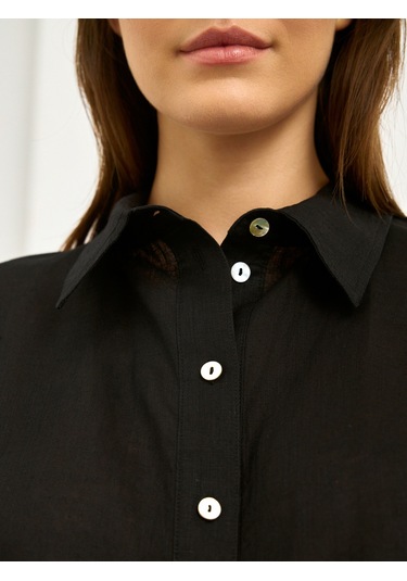 Karaca Kadın Comfort Fıt Gömlek-siyah 12.25s.04.029 Siyah