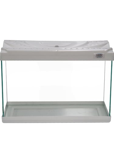 Kanki Pet KP3018 Renkli Kapak Mini Akvaryum Beyaz