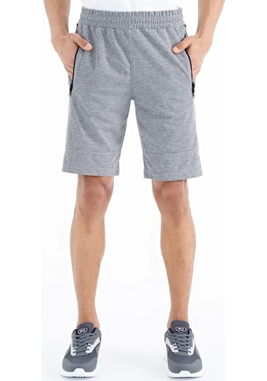 Tommy Life Clive Gri Melanj Standart Kalıp Erkek Şort - 81249 GRI MELANJ