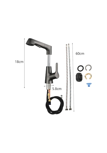 Suntek Banyo Lavabo Bataryası Çekme Püskürtücülü Evye