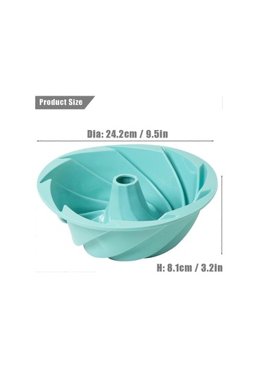 Silikon Yuvalı Tavalar, 2 Parça Yapışmaz Pişirme Kalıpları Kek, Jöle, Jelatin, Ekmek, Jelatin İçin, 9,5 İnç Mavi Çok Renkli