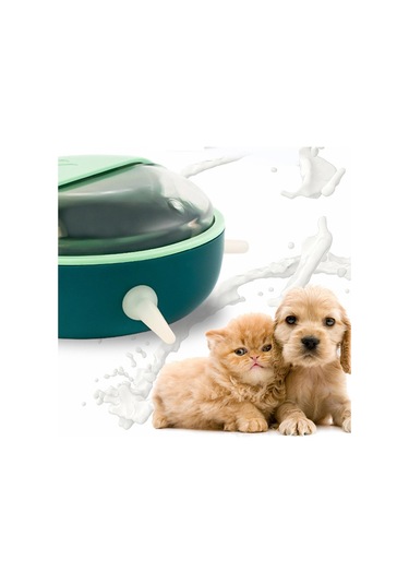 Homyl Köpek Yavrusu Süt Kabı Silikon Nipelli Kedi Yeşil