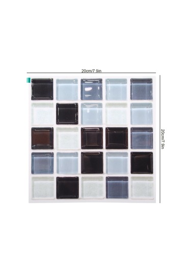 Yaleker Pvc 3d Mozaik Duvar Sticker, Otomatik Yapışkan, Dekoratif, Kolay Kurulum, Dayanıklı, Banyo/mutfak Uygun Diğer