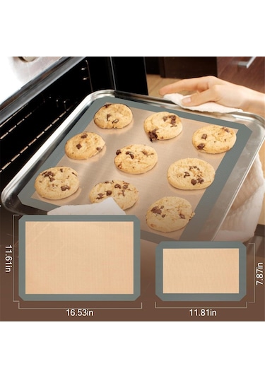 Adet Silikon Pişirme Matı Tekrar Kullanılabilir Pişirme Matı Yapışmaz Kırmızı Kırmızı