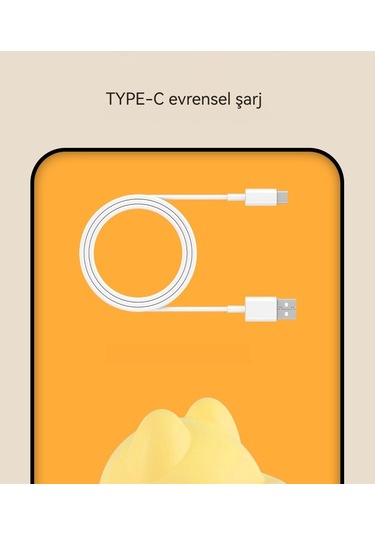 Sarıyaratıcıkedi Görseli Başı Gece Lambası T001 Sarı
