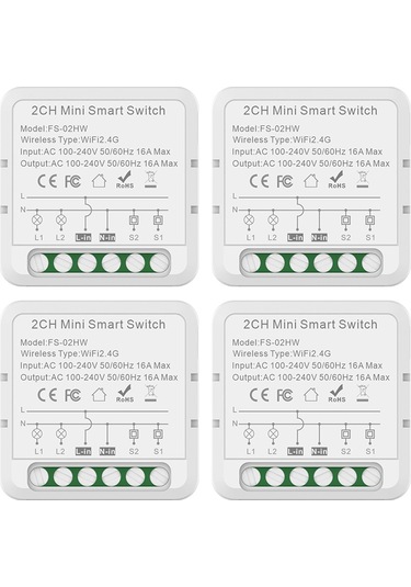 2 Yönlü Wifi Anahtar Röle Modülü 16a Kablosuz Açma/kapama Hs6975-4