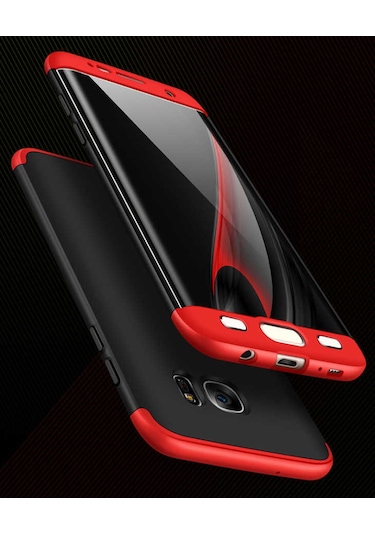 Samsung Galaxy Uyumlu S7 Edge Kılıf Zore Ays Kapak Kırmızı
