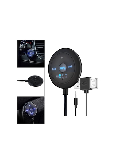 Suntek 2'si 1 Arada Fm Bluetooth 5.0 Verici Alıcı Aux Ses