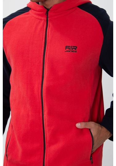 Tommy Life Connell Fiesta Rahat Kalıp Polar Erkek Sweatshirt - 88313 Kırmızı