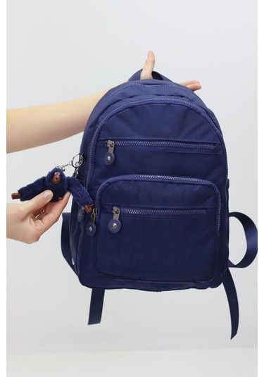 Sevimli Peluş Figürlü Günlük Kadın Sırt Çantası Şık, Kullanışlı, Okula Ve Seyahate Uygun Lacivert